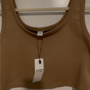 YOZY Women's Brown Crop Top